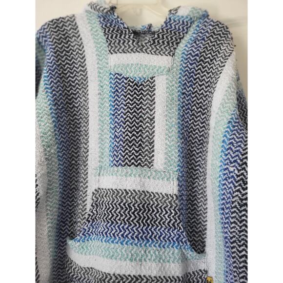 Vtg Baja Joe Earth Ragz Pullover Hoodie Sweatshirt M Surfer Beach Mexican - Picture 3 of 6